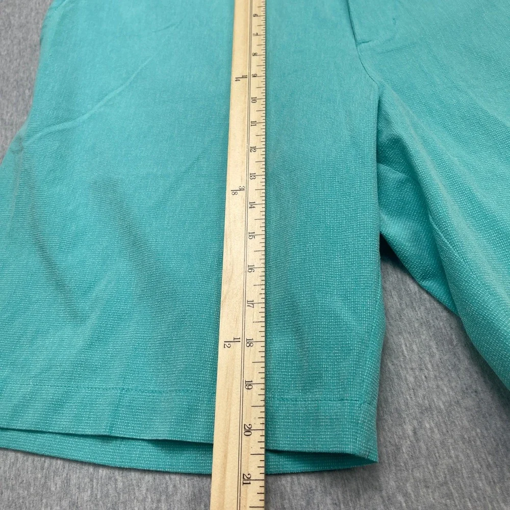 Adidas Shorts Mens 40 Golf Performance Teal Textured Micro-Grid EUC